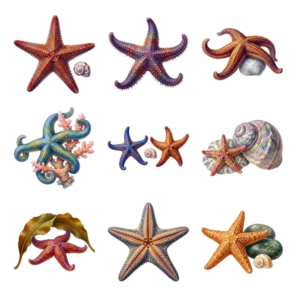 Starfish and Brittle Stars — Complete assortment