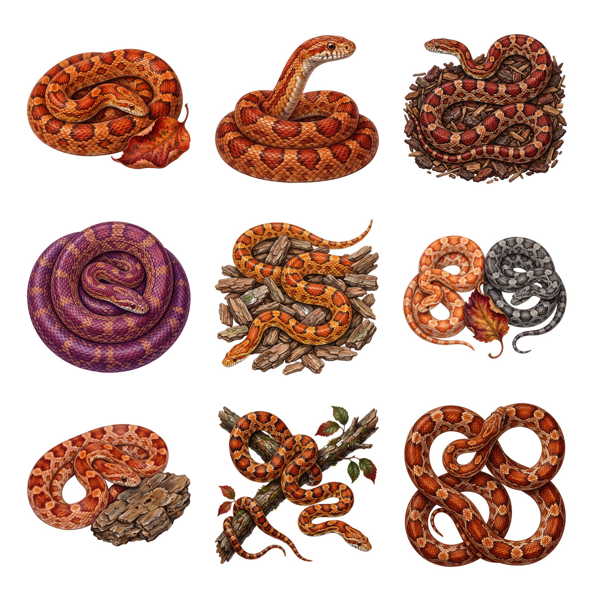 Corn Snake Colors — Complete assortment