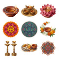 Diwali Diyas and Rangoli — Complete assortment