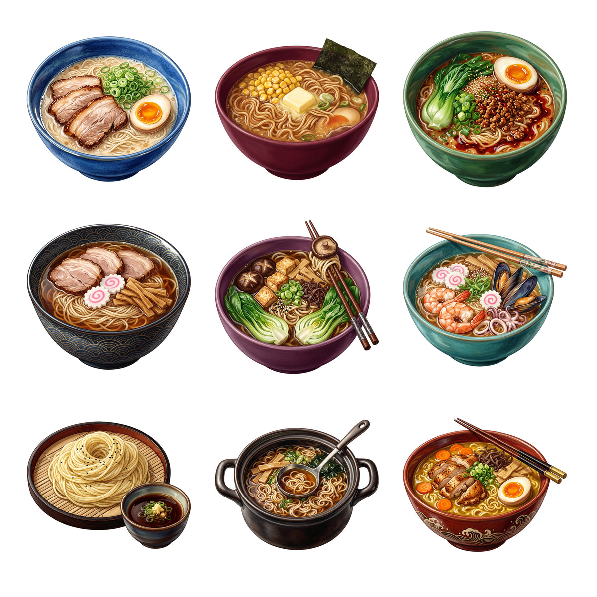 Ramen Bowl Collection — Complete assortment