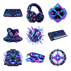 DJ Rave EDM - Neon Frequency — Complete assortment