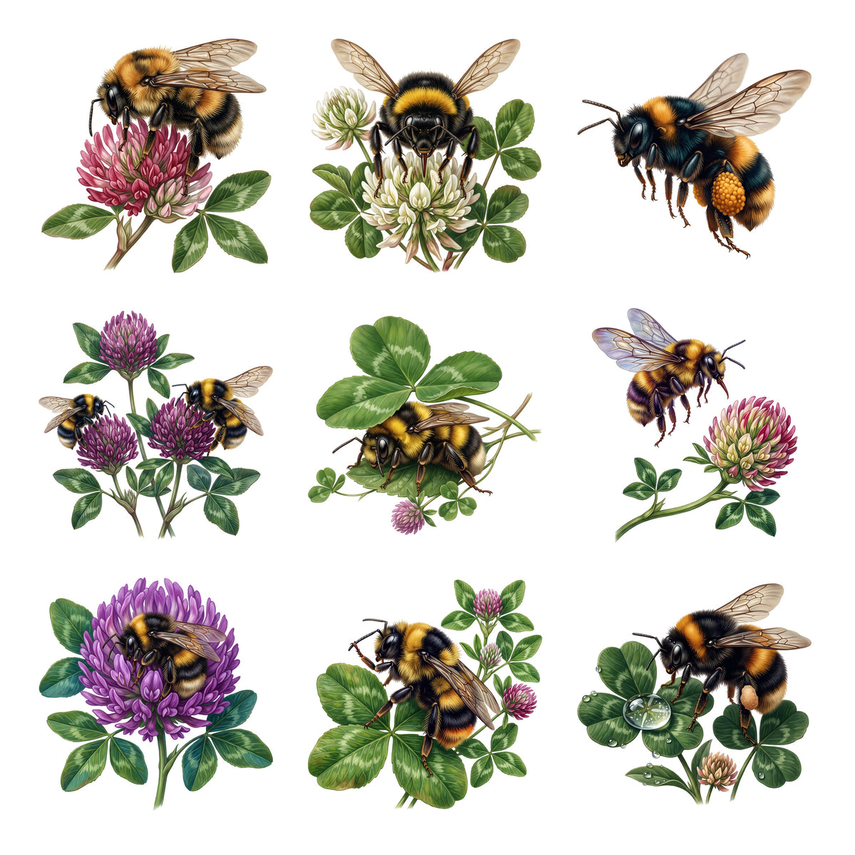 Bumblebees in Clover — Complete assortment