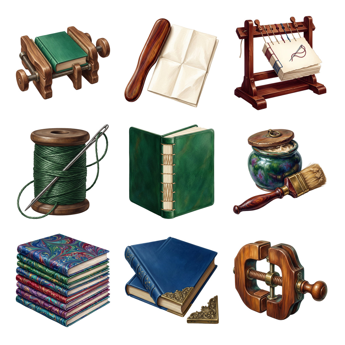 Bookbinding Bench — Complete assortment