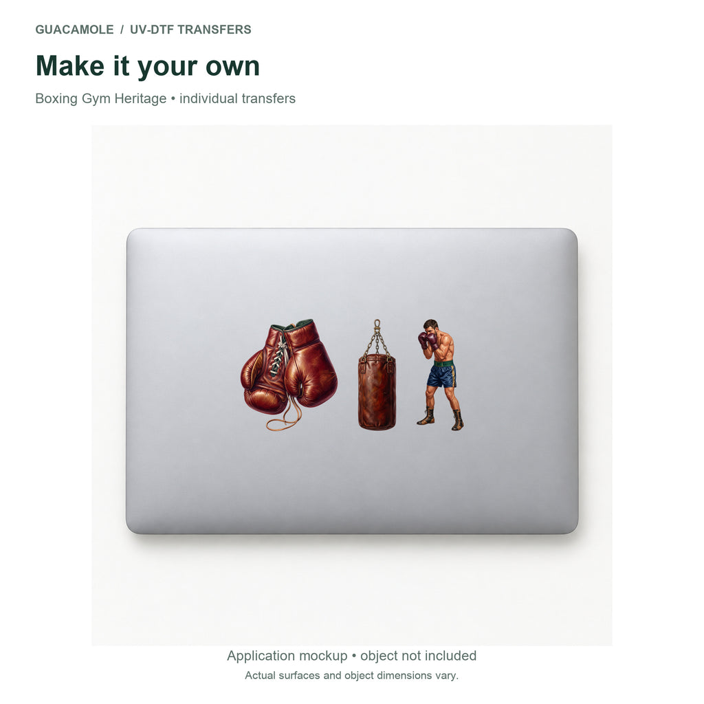 Boxing Gym Heritage — Three designs on a laptop