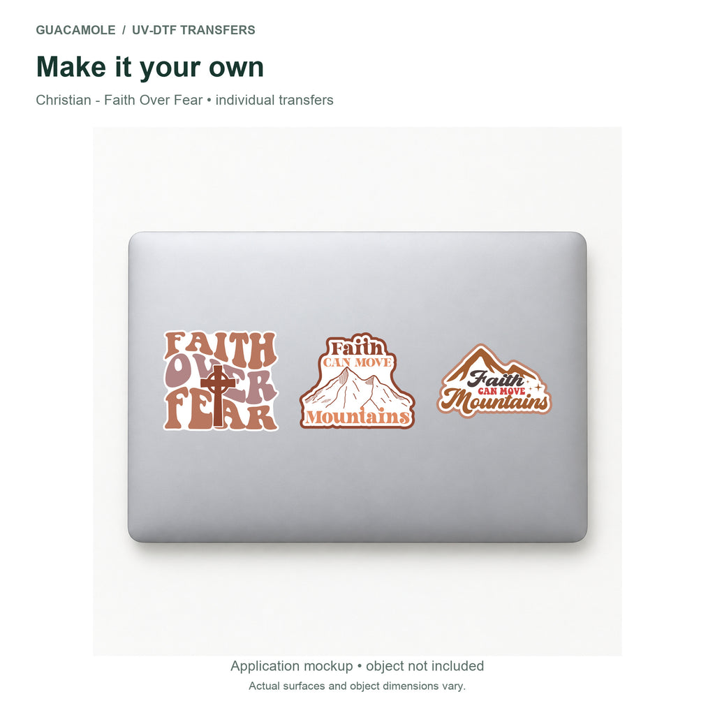 Christian - Faith Over Fear — Three designs on a laptop
