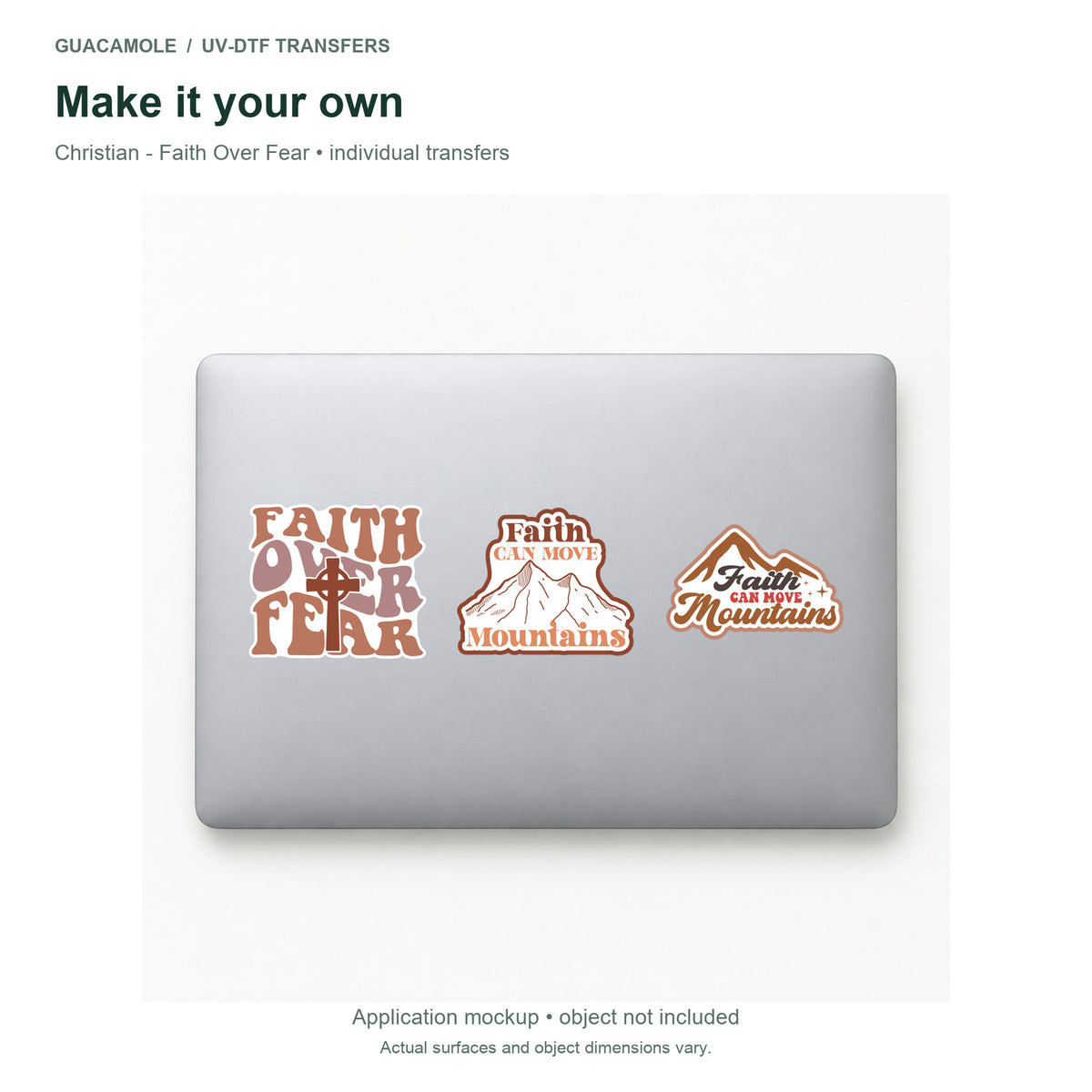 Christian - Faith Over Fear — Three designs on a laptop