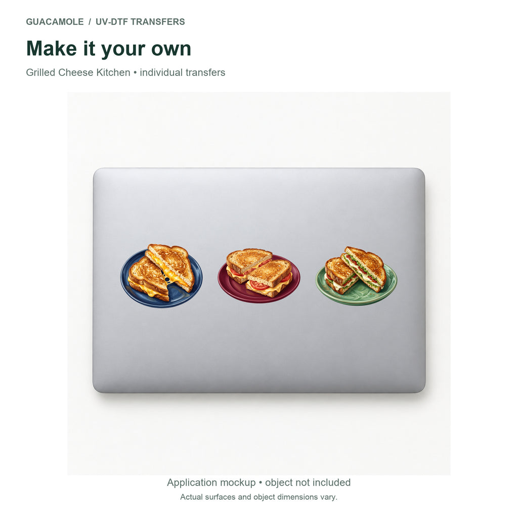 Grilled Cheese Kitchen — Three designs on a laptop
