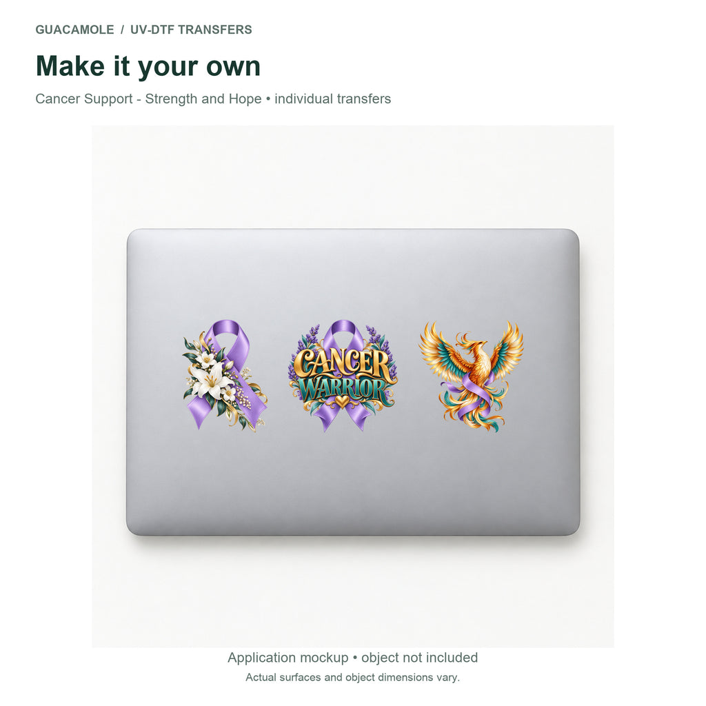 Cancer Support - Strength and Hope — Three designs on a laptop