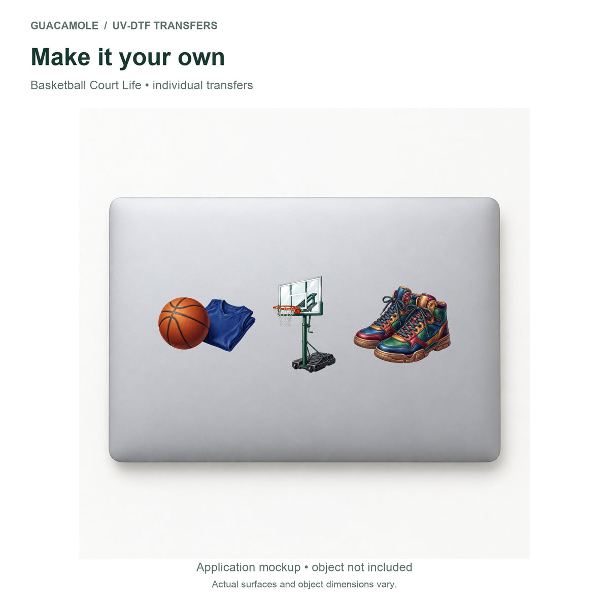Basketball Court Life — Three designs on a laptop