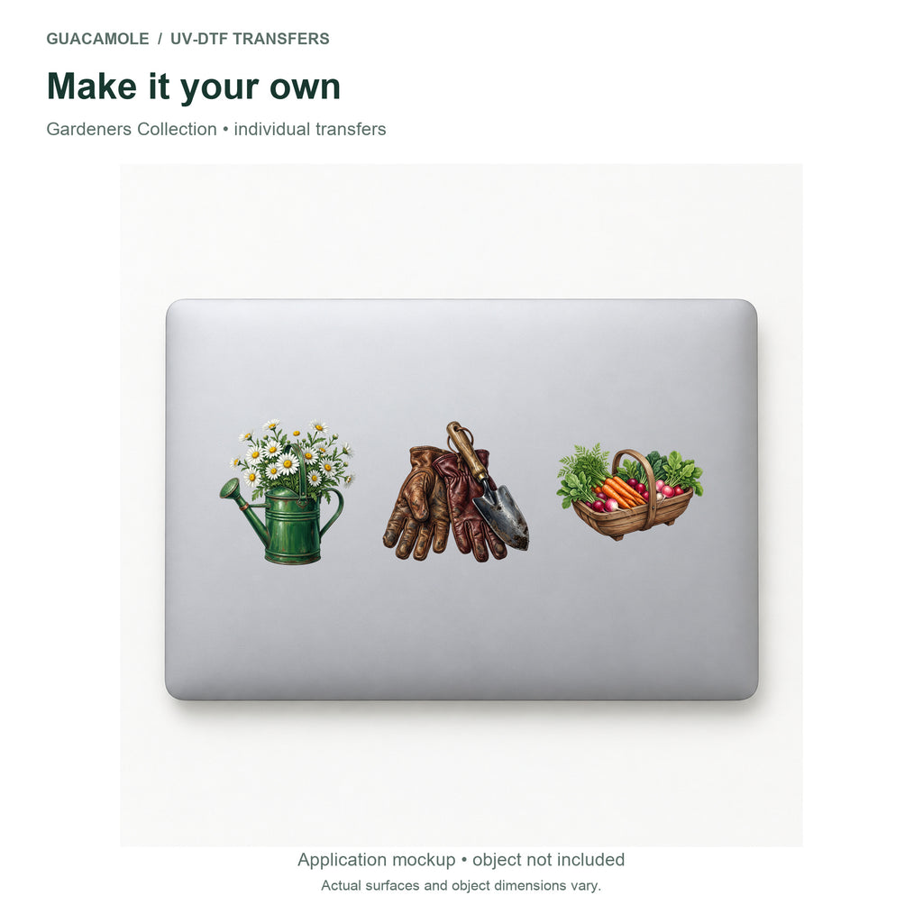 Gardeners Collection — Three designs on a laptop