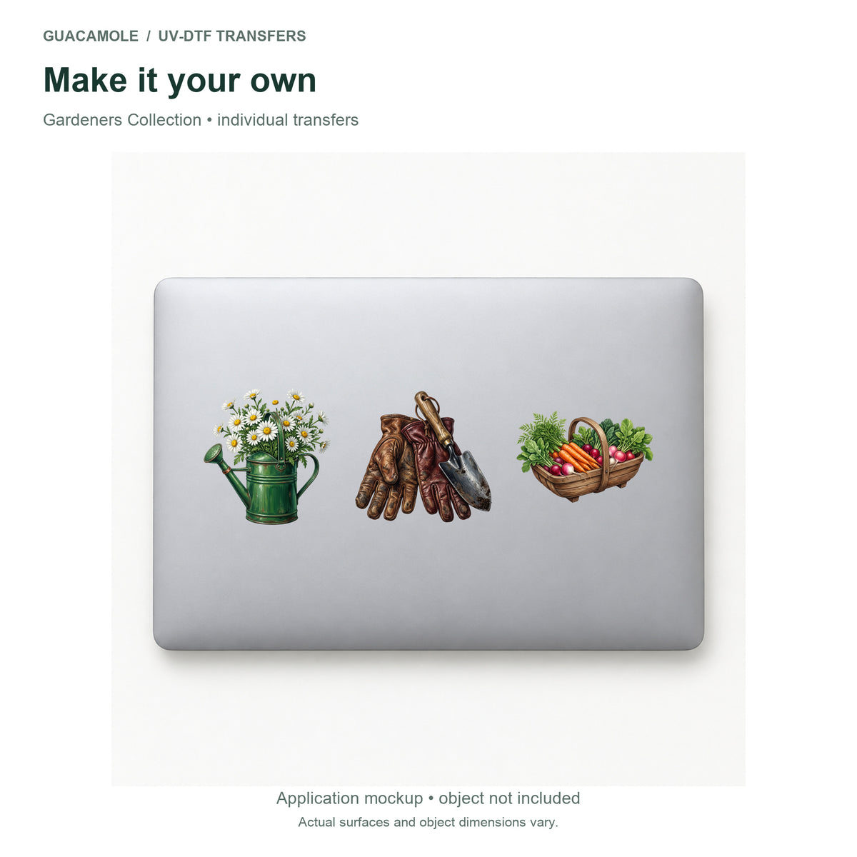 Gardeners Collection — Three designs on a laptop