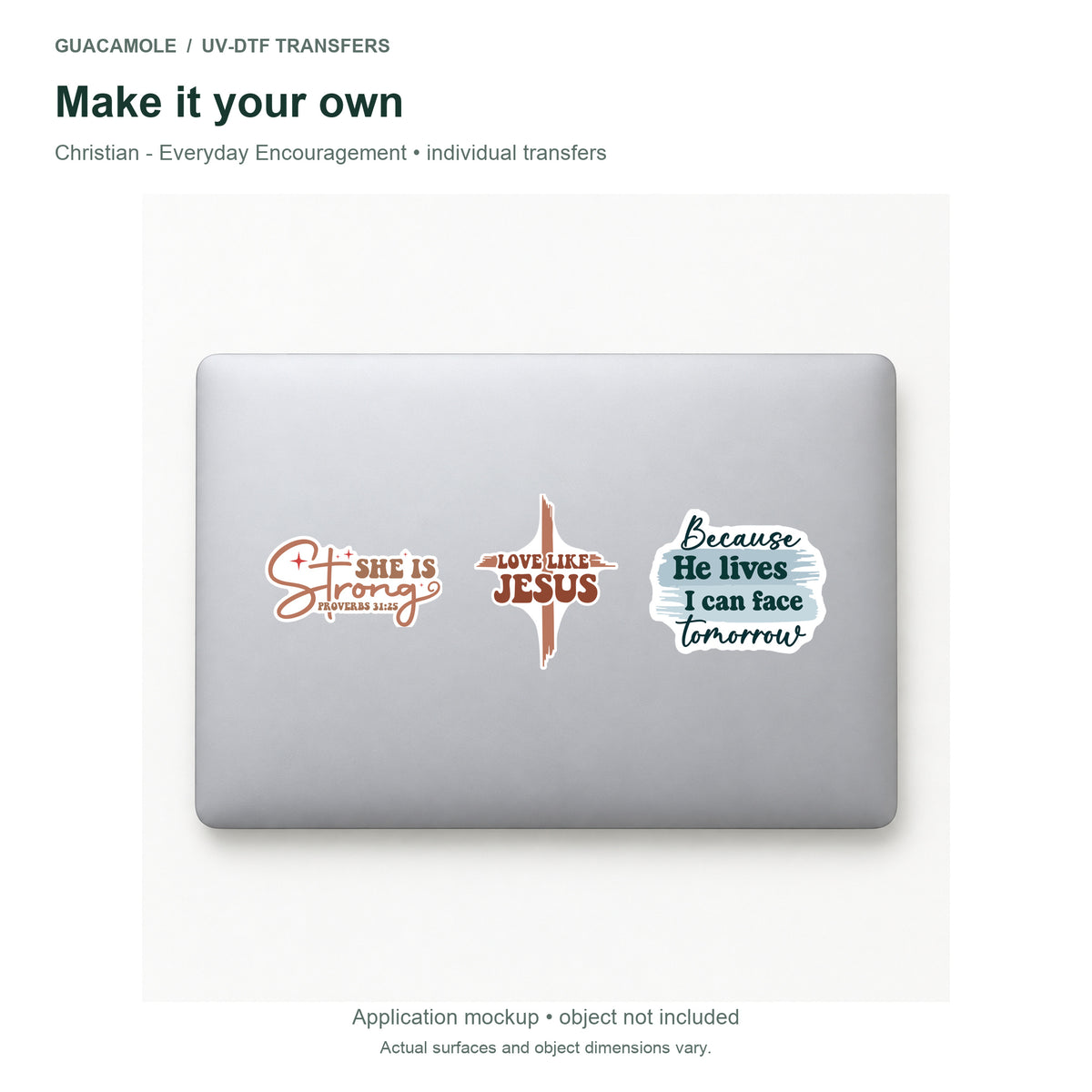 Christian - Everyday Encouragement — Three designs on a laptop
