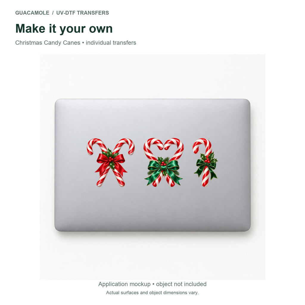 Christmas Candy Canes — Three designs on a laptop