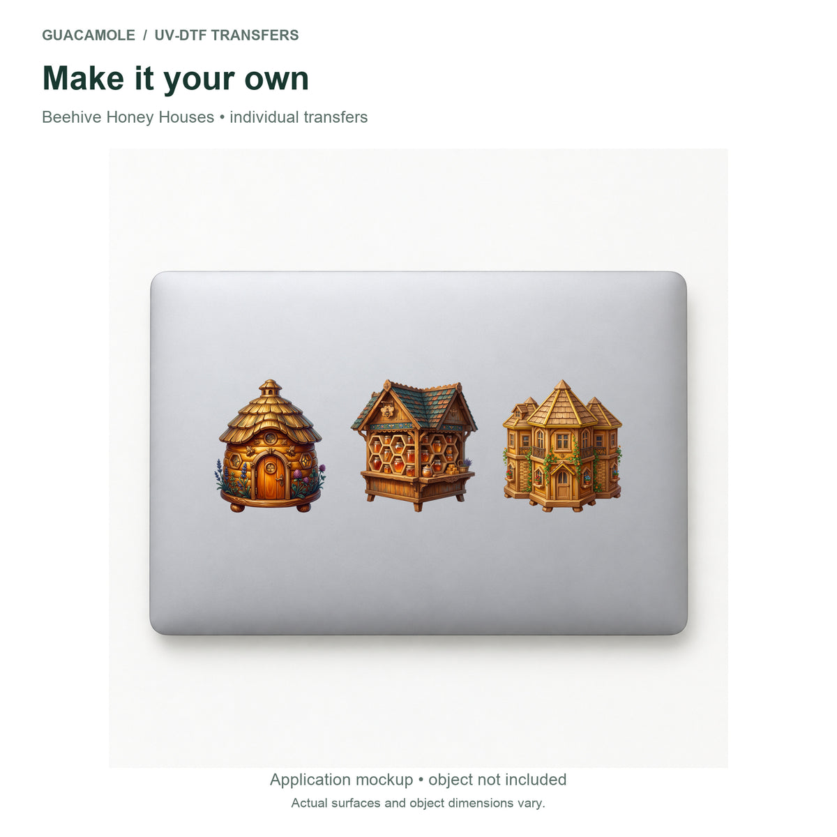 Beehive Honey Houses — Three designs on a laptop