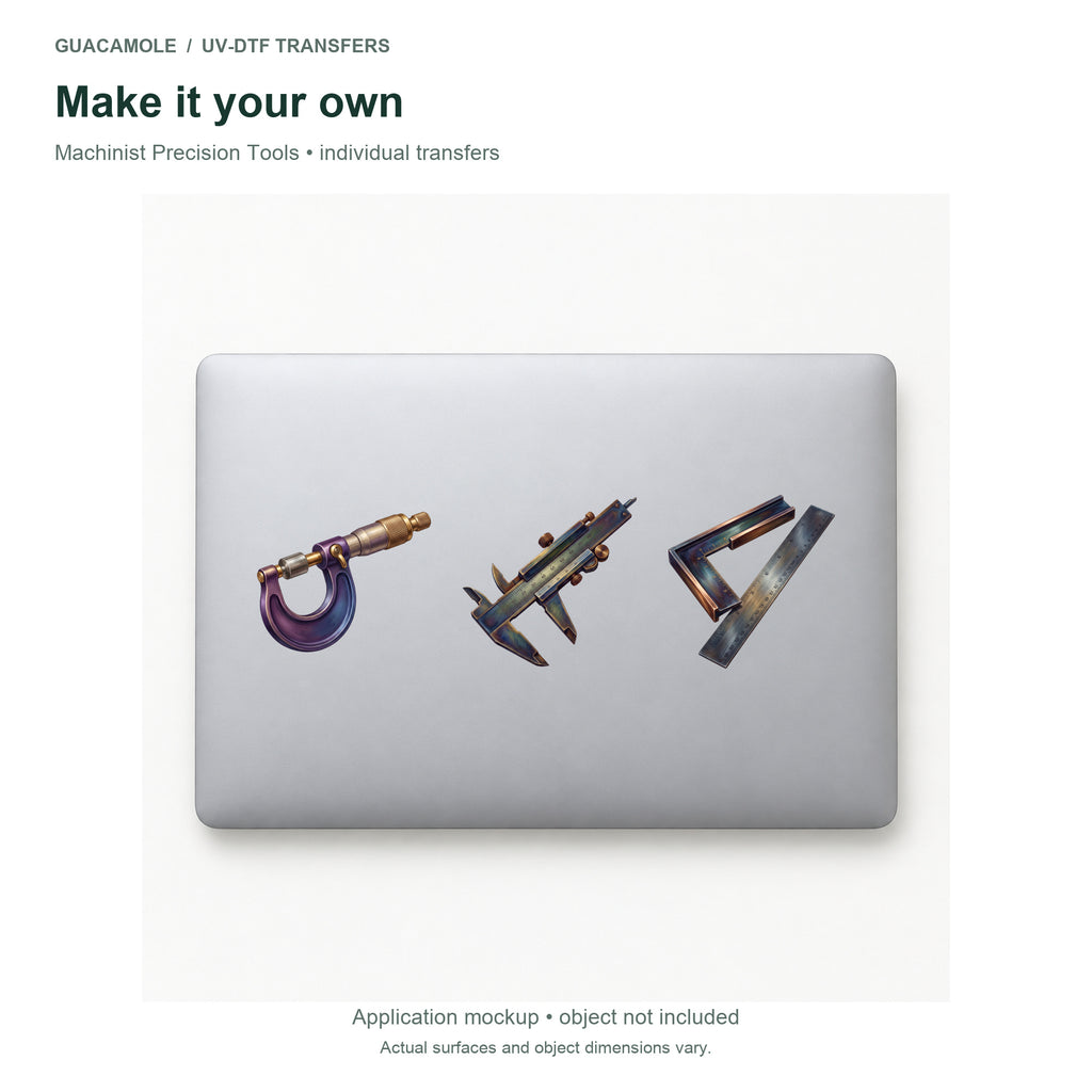 Machinist Precision Tools — Three designs on a laptop