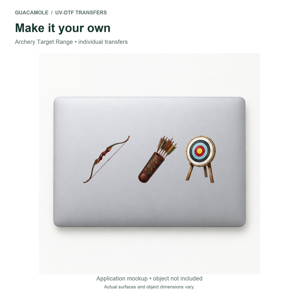 Archery Target Range — Three designs on a laptop