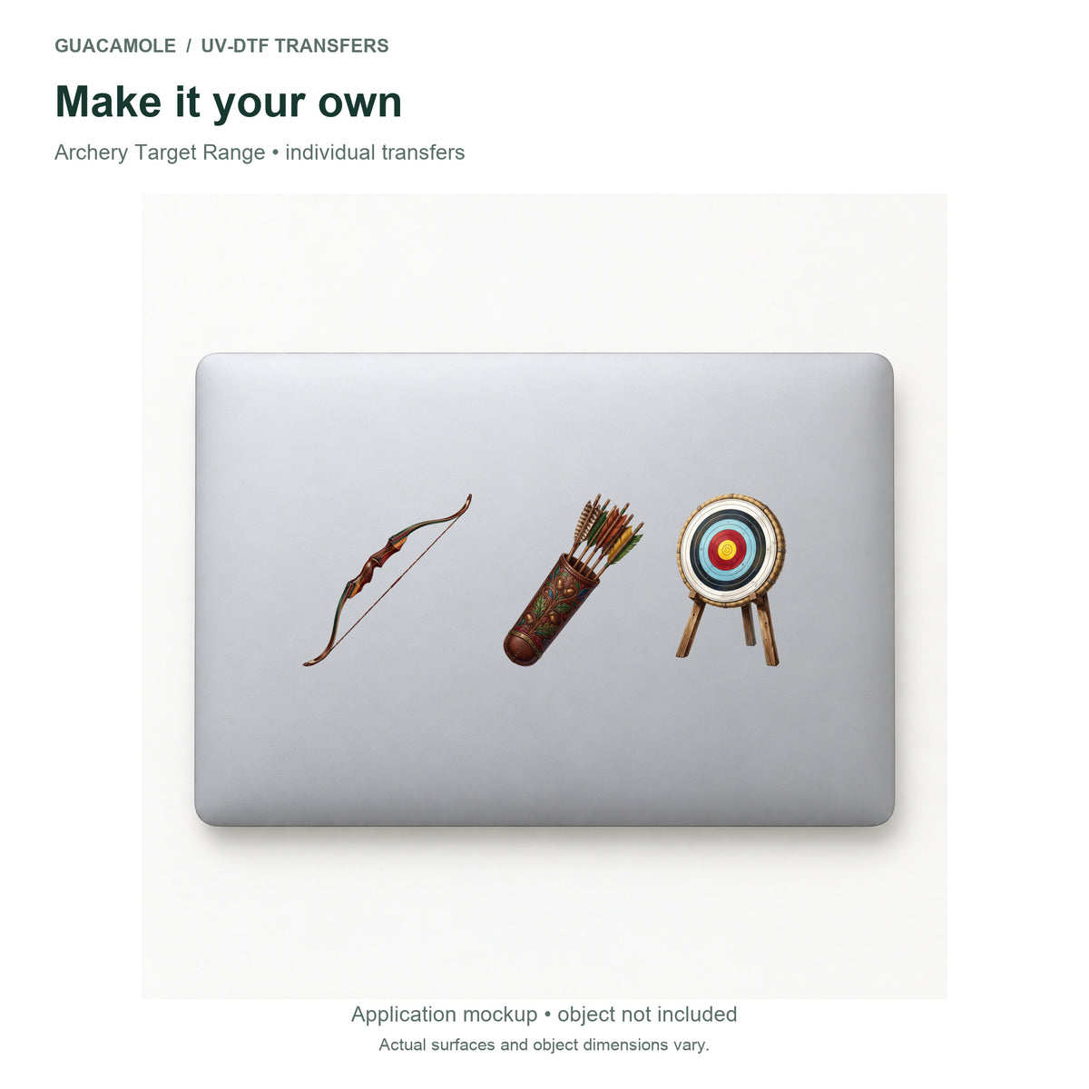 Archery Target Range — Three designs on a laptop