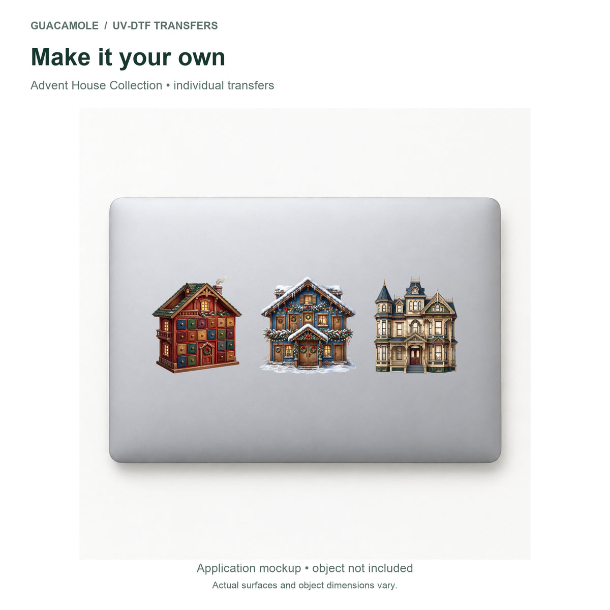 Advent House Collection — Three designs on a laptop