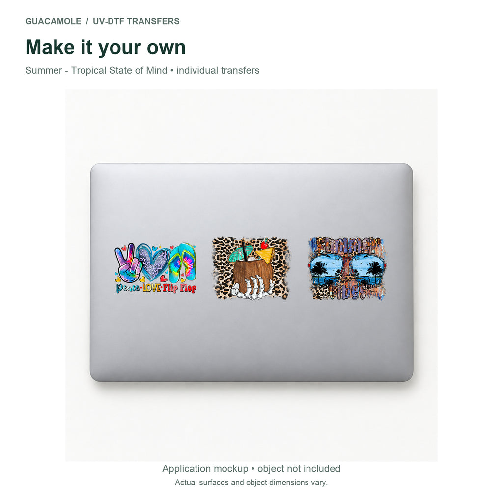 Summer - Tropical State of Mind — Three designs on a laptop