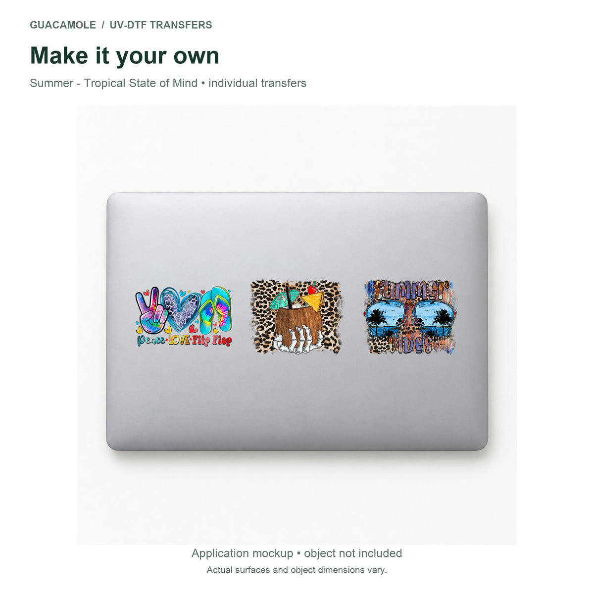 Summer - Tropical State of Mind — Three designs on a laptop