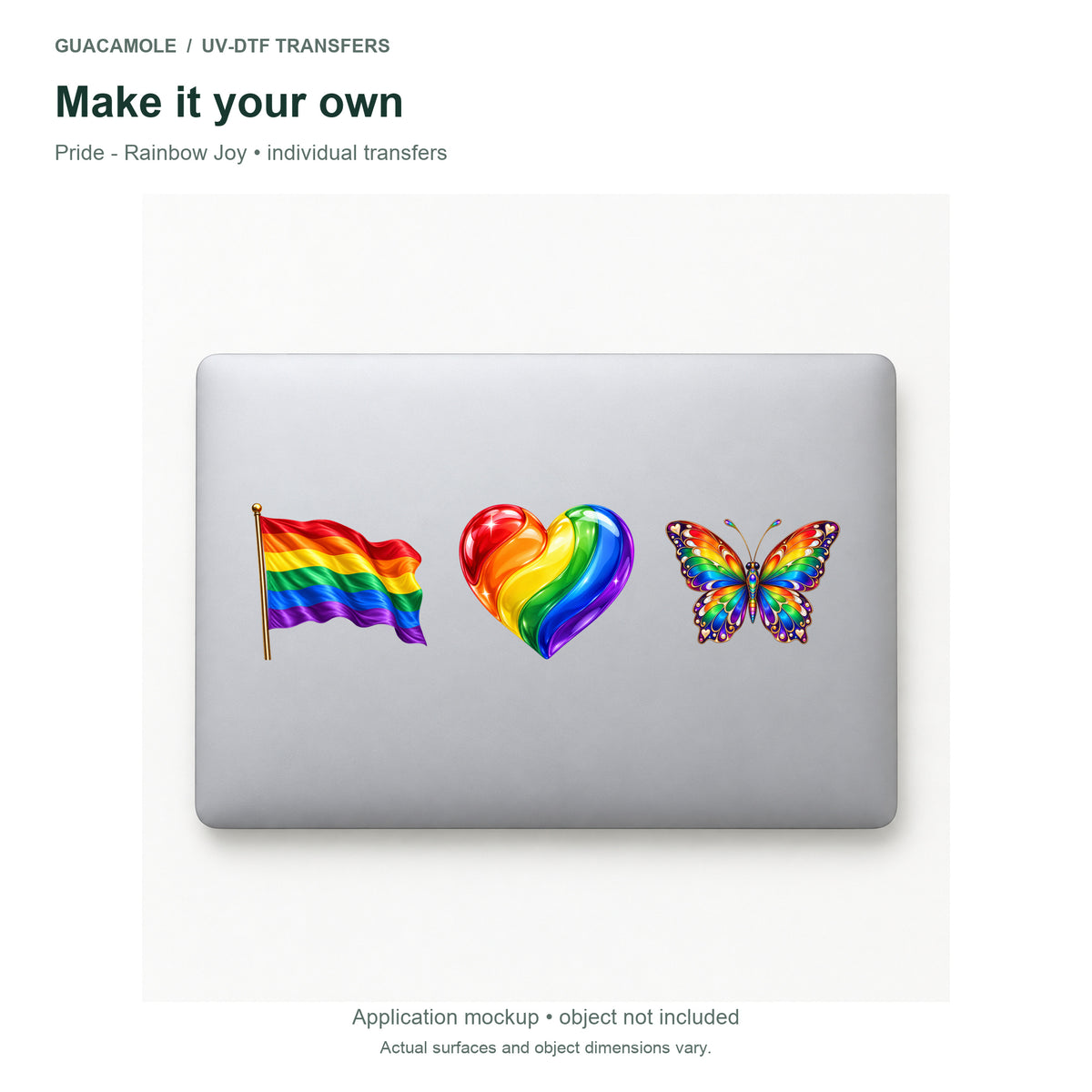 Pride - Rainbow Joy — Three designs on a laptop