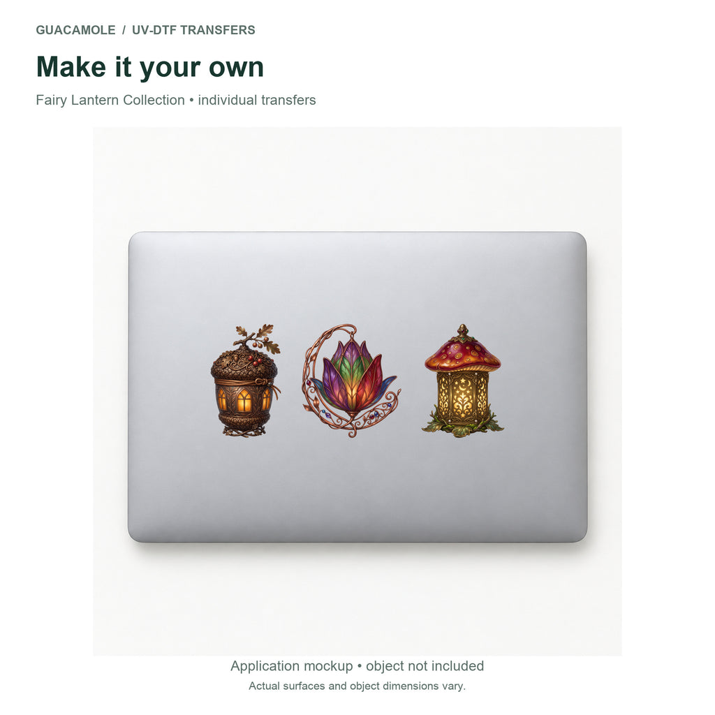 Fairy Lantern Collection — Three designs on a laptop