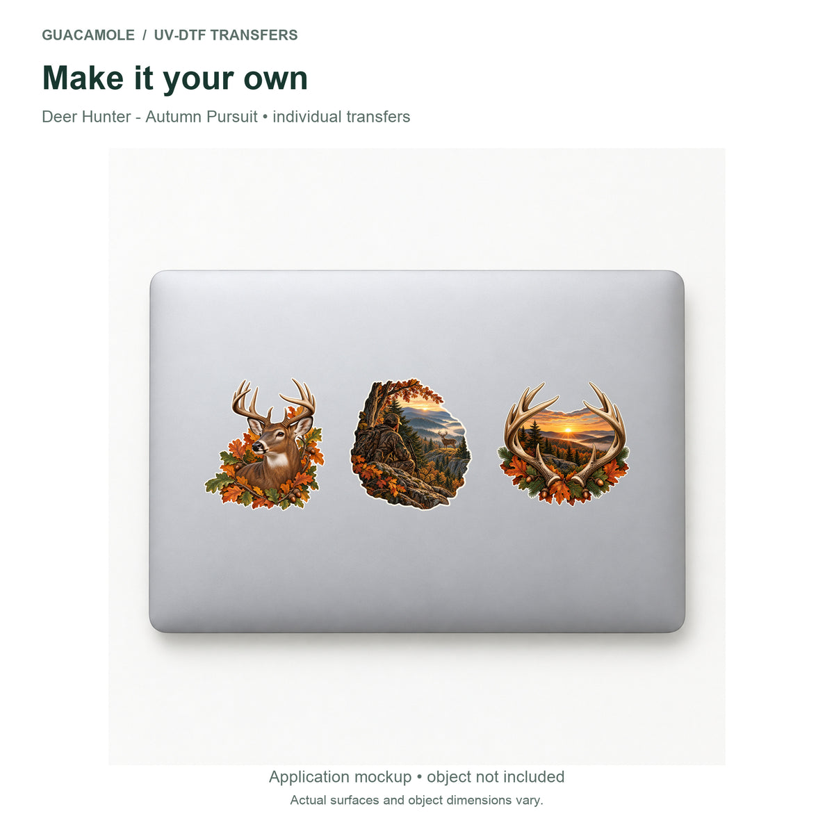 Deer Hunter - Autumn Pursuit — Three designs on a laptop