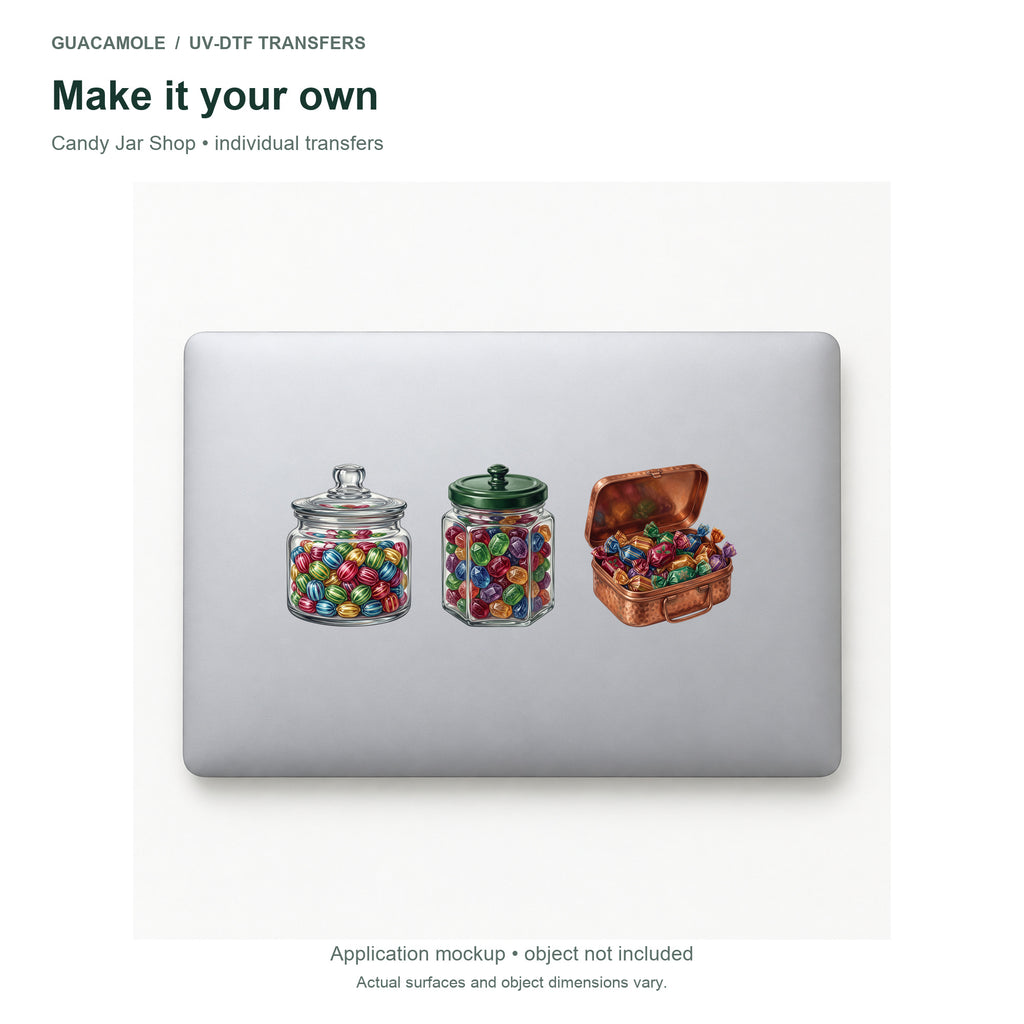 Candy Jar Shop — Three designs on a laptop