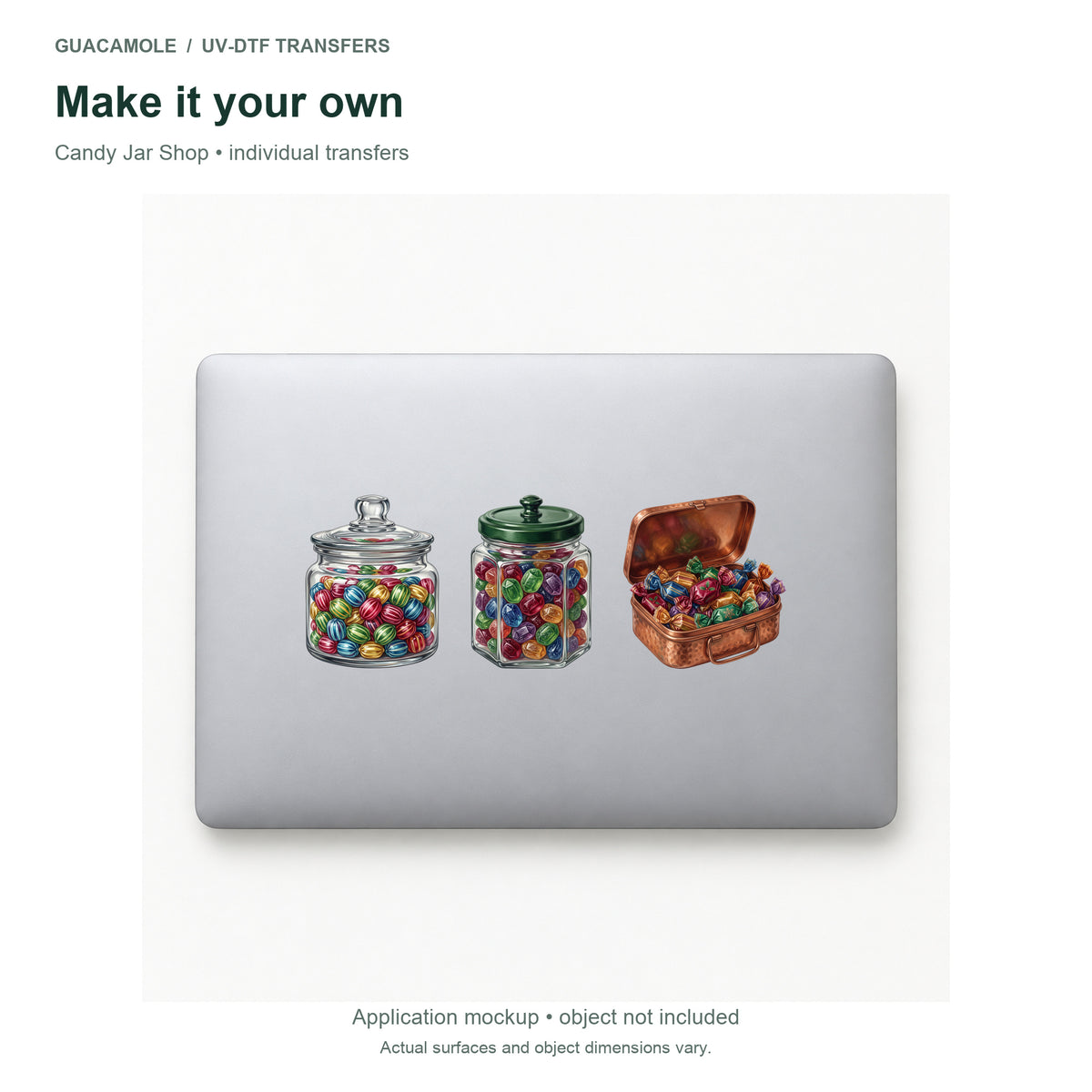 Candy Jar Shop — Three designs on a laptop