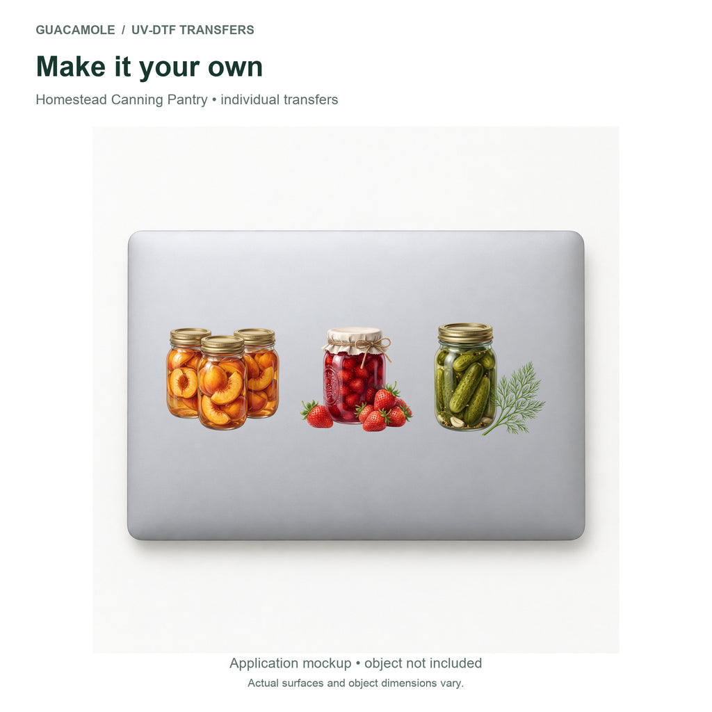 Homestead Canning Pantry — Three designs on a laptop