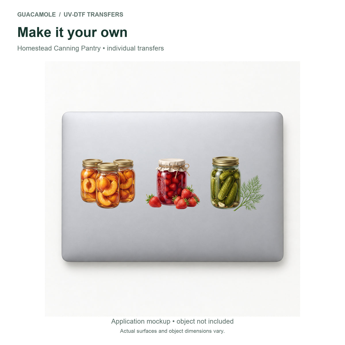 Homestead Canning Pantry — Three designs on a laptop