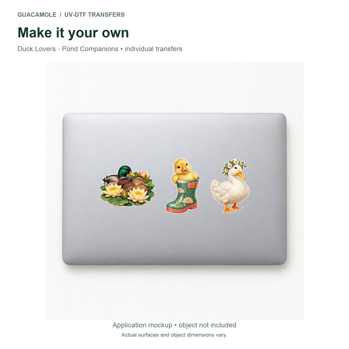 Duck Lovers - Pond Companions — Three designs on a laptop