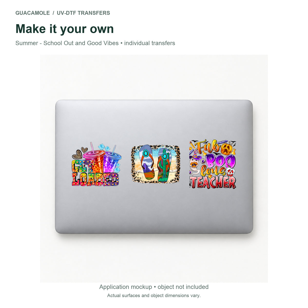 Summer - School Out and Good Vibes — Three designs on a laptop