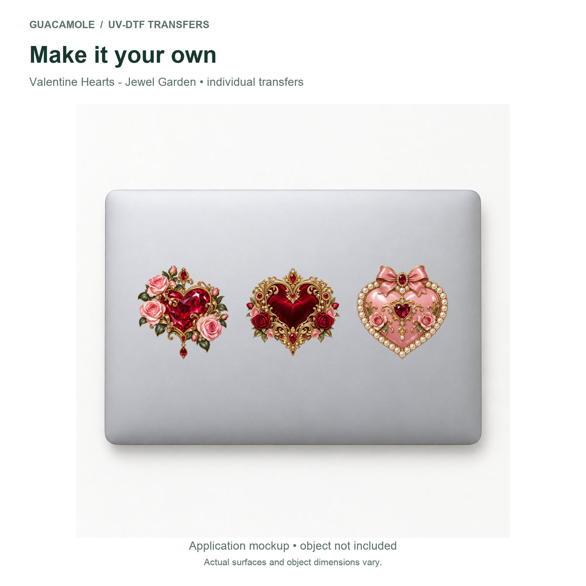 Valentine Hearts - Jewel Garden — Three designs on a laptop