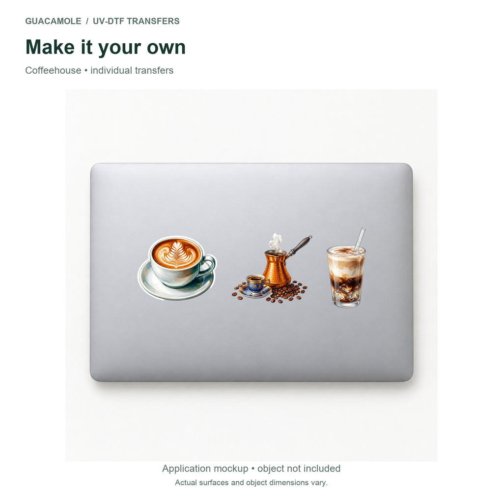 Coffeehouse — Three designs on a laptop