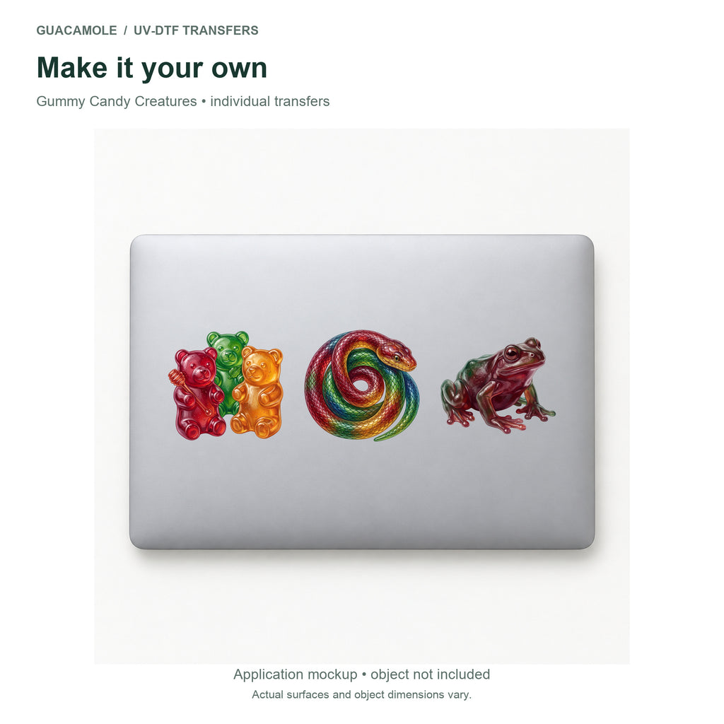 Gummy Candy Creatures — Three designs on a laptop