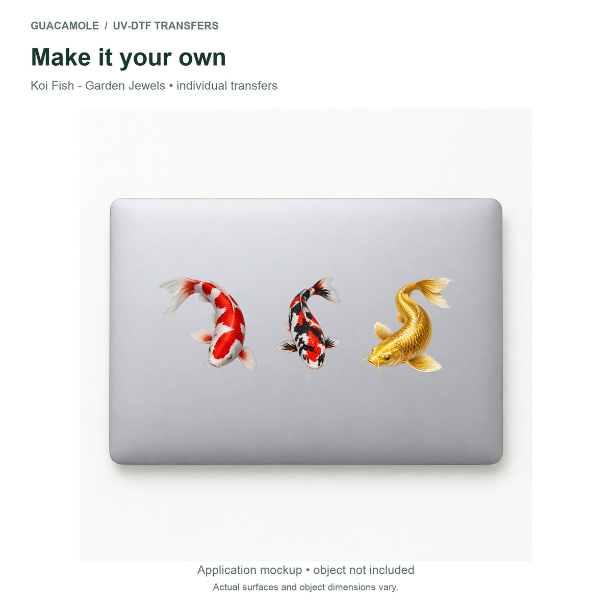 Koi Fish - Garden Jewels — Three designs on a laptop