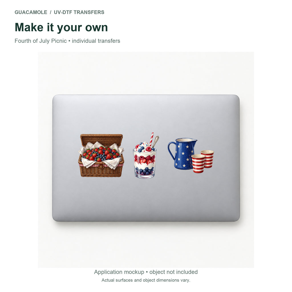 Fourth of July Picnic — Three designs on a laptop