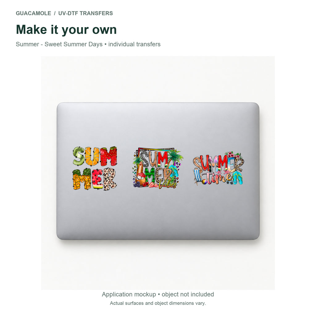 Summer - Sweet Summer Days — Three designs on a laptop