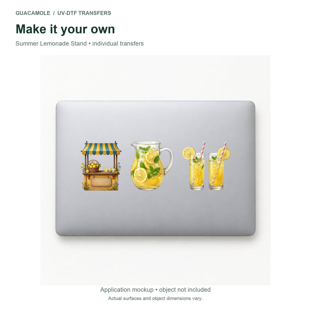 Summer Lemonade Stand — Three designs on a laptop