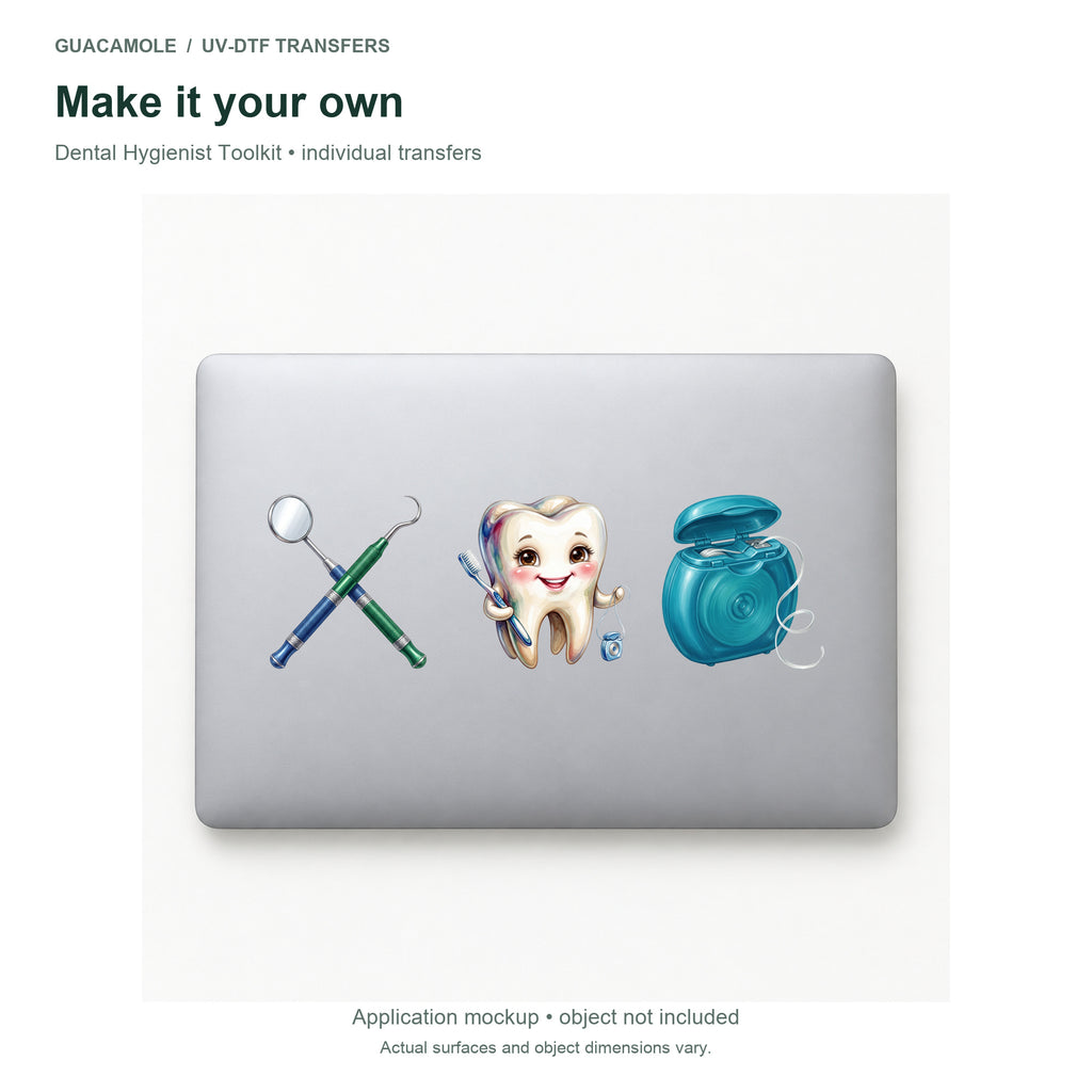 Dental Hygienist Toolkit — Three designs on a laptop