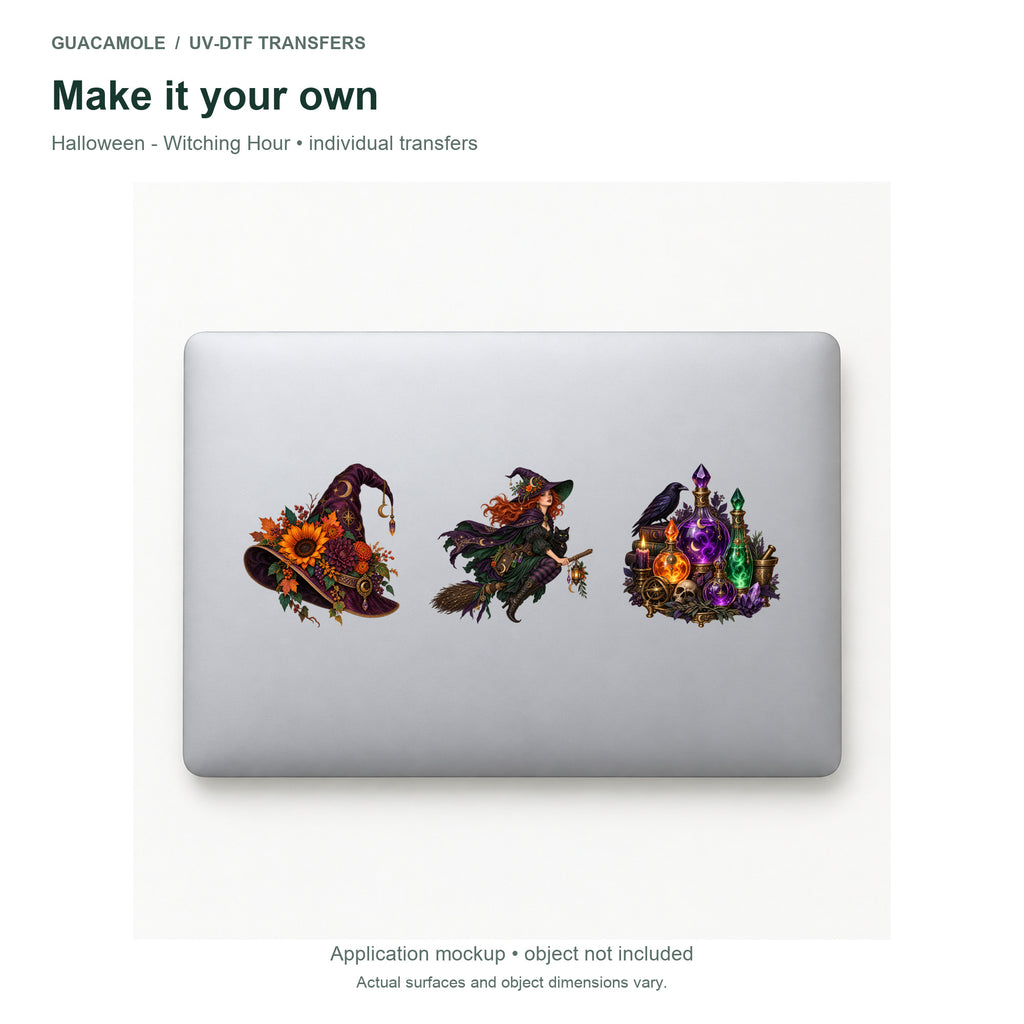 Halloween - Witching Hour — Three designs on a laptop