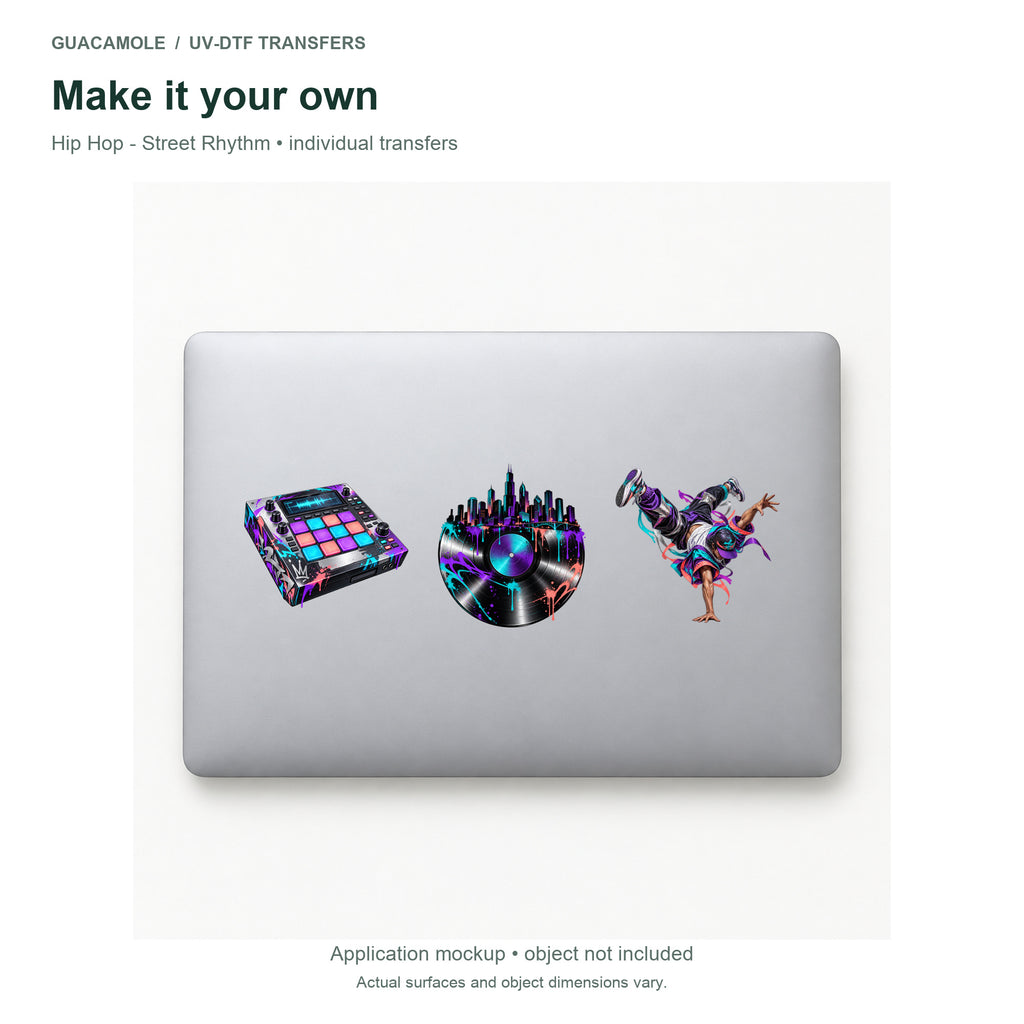 Hip Hop - Street Rhythm — Three designs on a laptop
