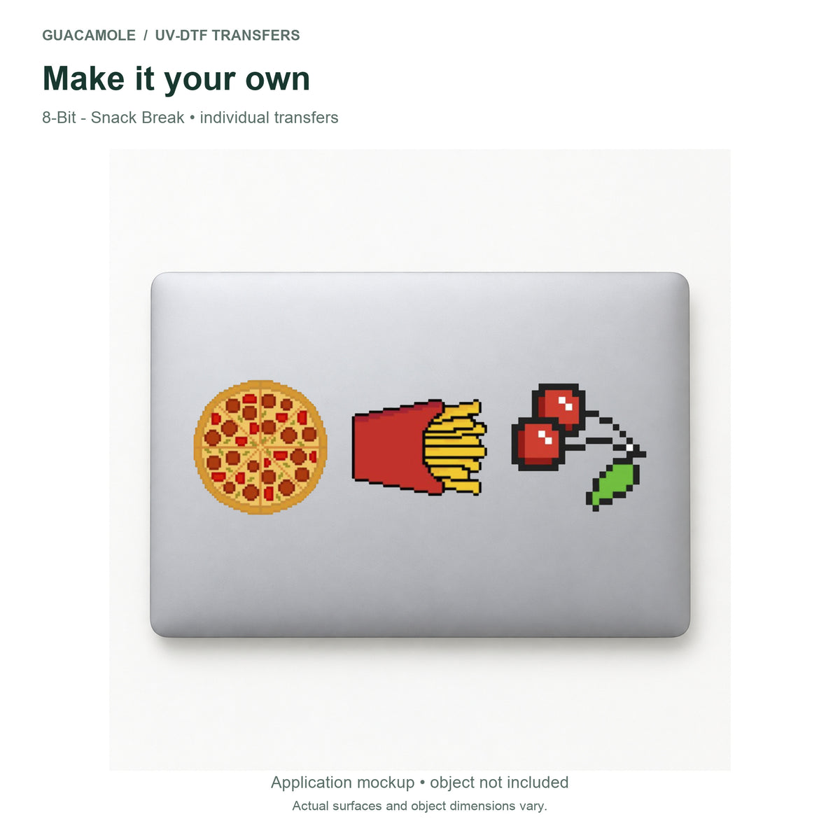 8-Bit - Snack Break — Three designs on a laptop