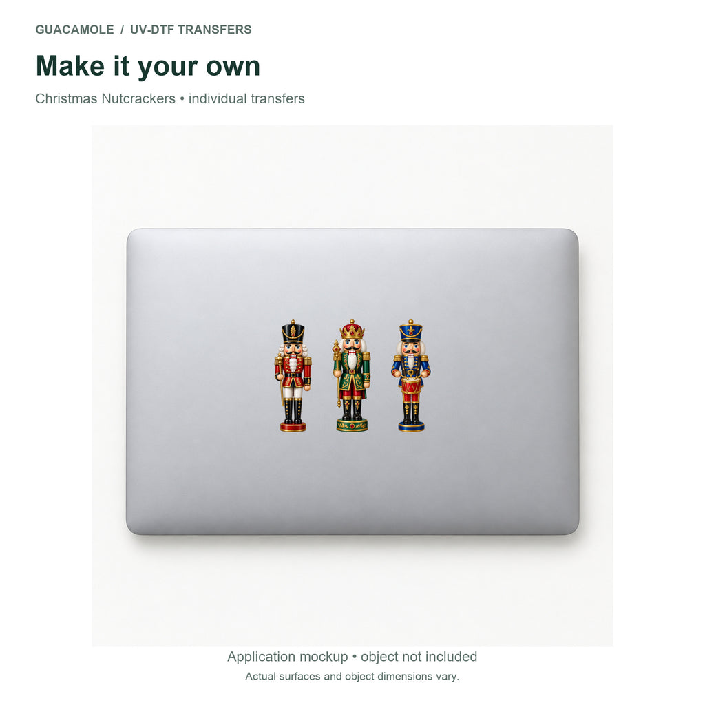 Christmas Nutcrackers — Three designs on a laptop