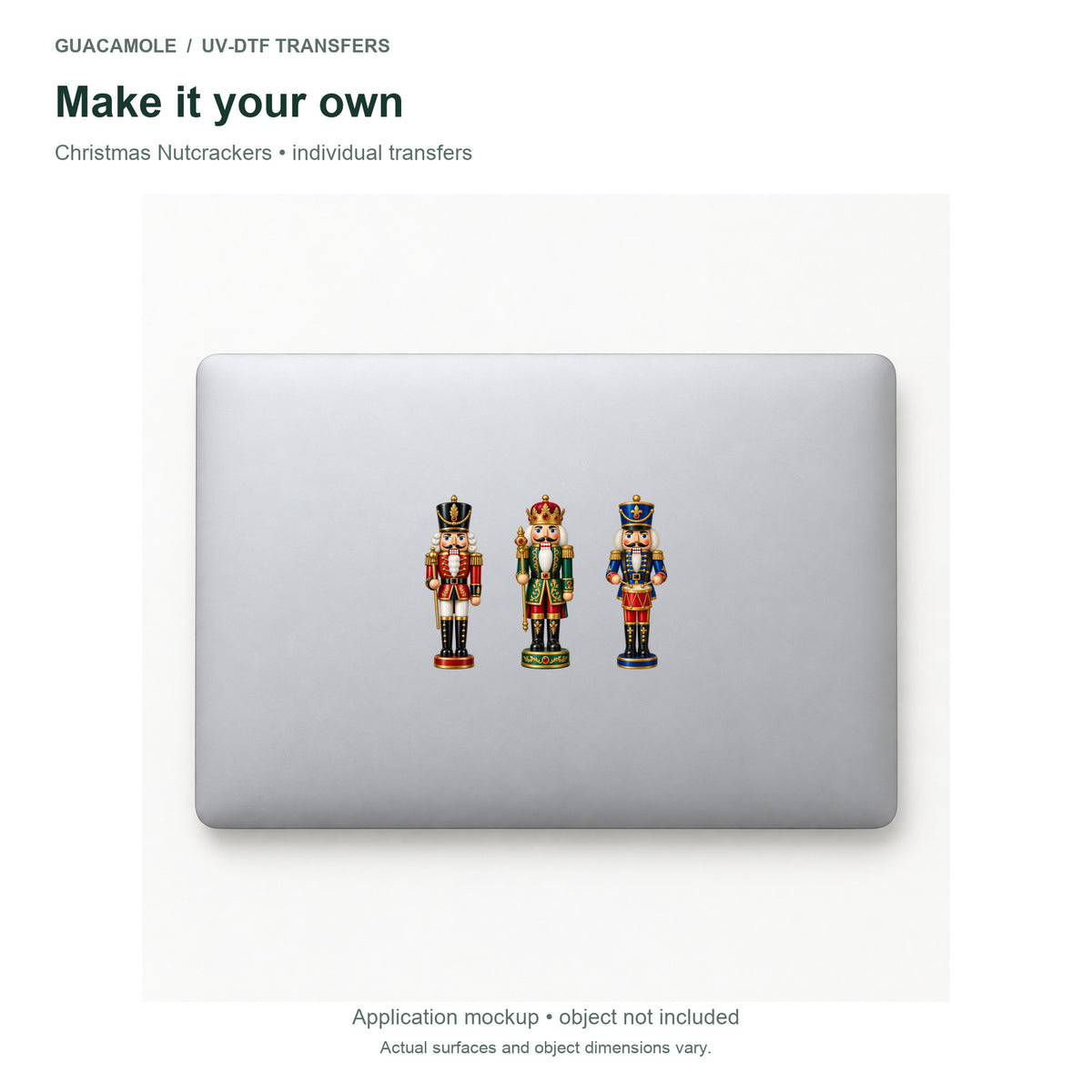 Christmas Nutcrackers — Three designs on a laptop