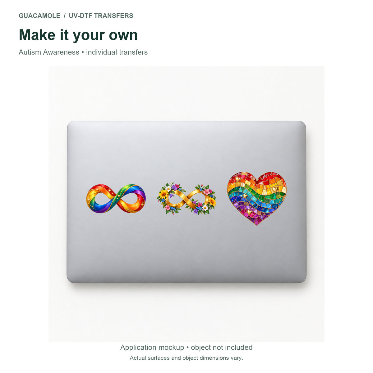 Autism Awareness — Three designs on a laptop