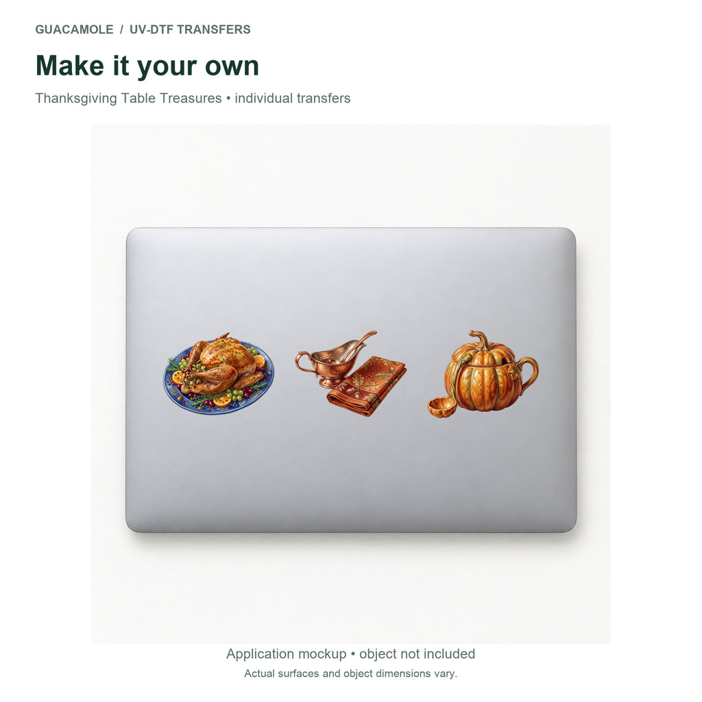 Thanksgiving Table Treasures — Three designs on a laptop
