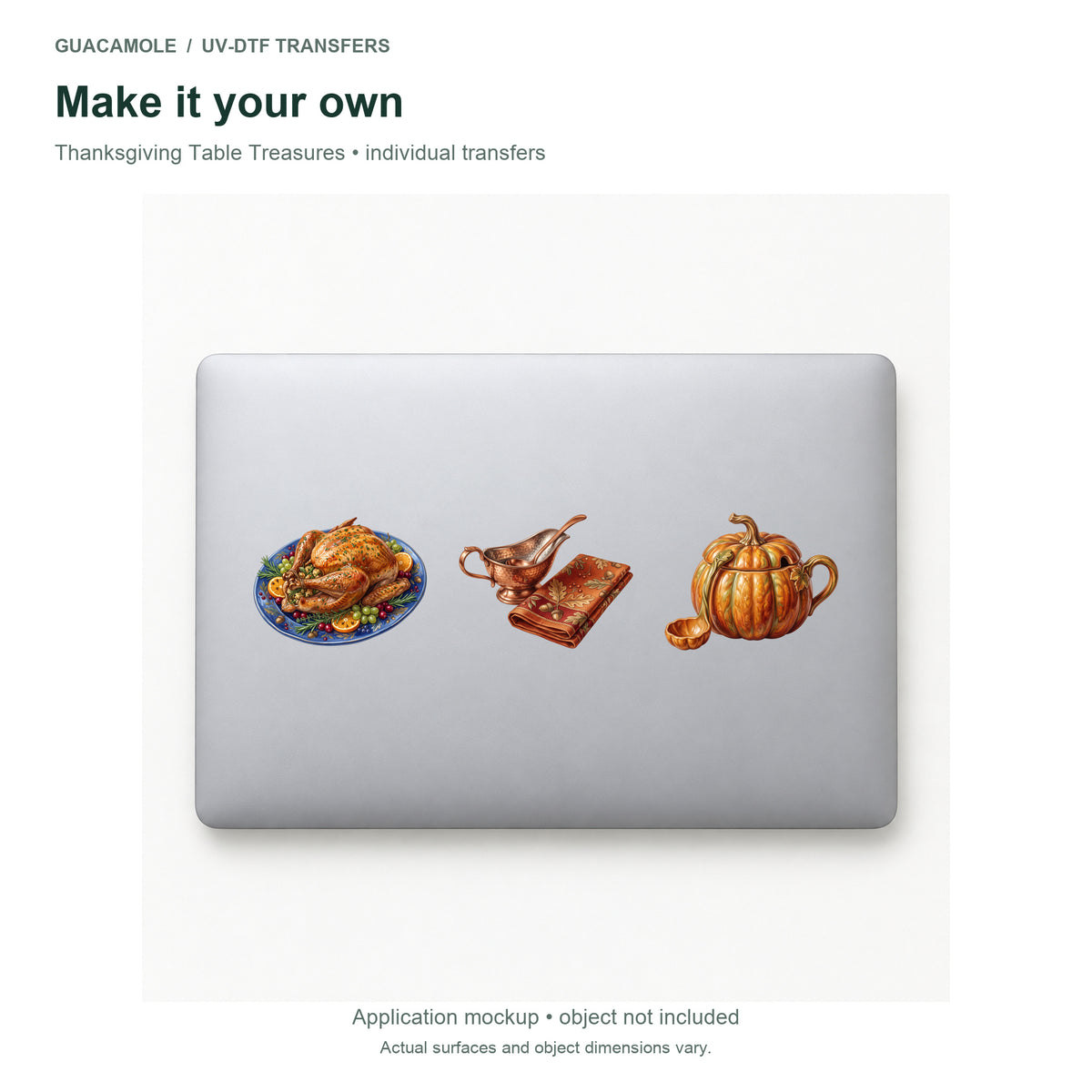 Thanksgiving Table Treasures — Three designs on a laptop