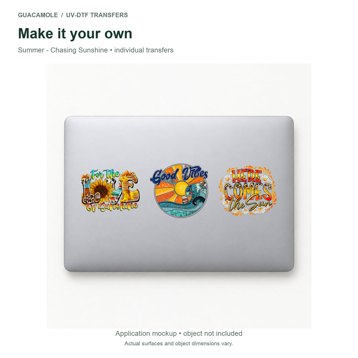 Summer - Chasing Sunshine — Three designs on a laptop